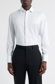 1863 by Eterna Luxury Covered Placket Non-Iron Dress Shirt