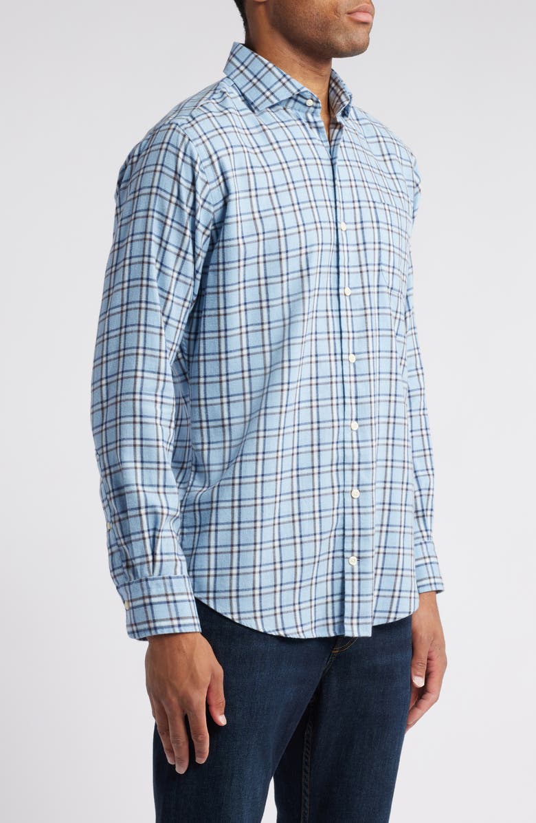 Peter Millar Nelson Crown Crafted Lightweight Stretch Flannel Button-Up Shirt, Alternate, color, 