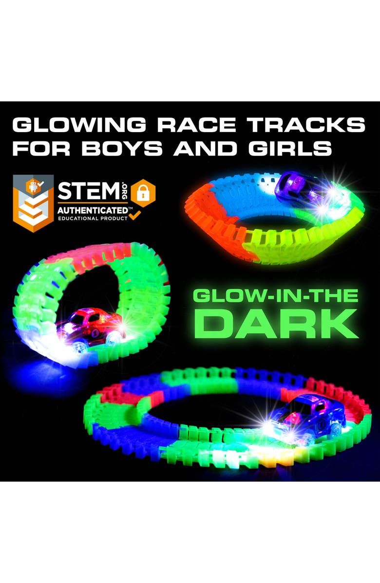 USA Toyz Glow Trax Glow in The Dark Race Tracks for Kids - 360pc, Alternate, color,