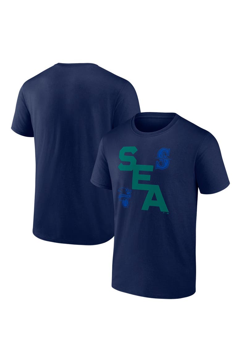 Men's Fanatics Navy Seattle Mariners Record Shattered T-Shirt, Main, color, Navy