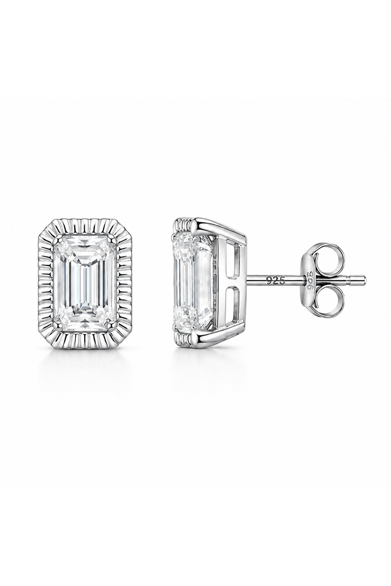 Sterling Silver Vintage Inspired Studs, Main, color, Silver