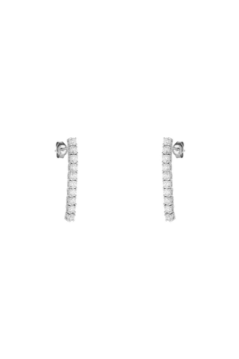 Sterling Silver Long Tennis Earring - Pair, Main, color, Silver