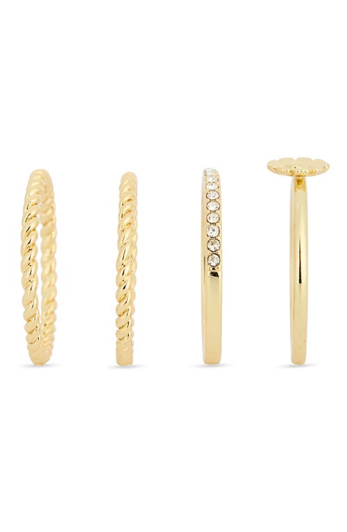 Covet Set Of Four Rings In Gold