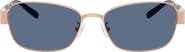 Tory Burch 55mm Gradient Polarized Rectangular Sunglasses