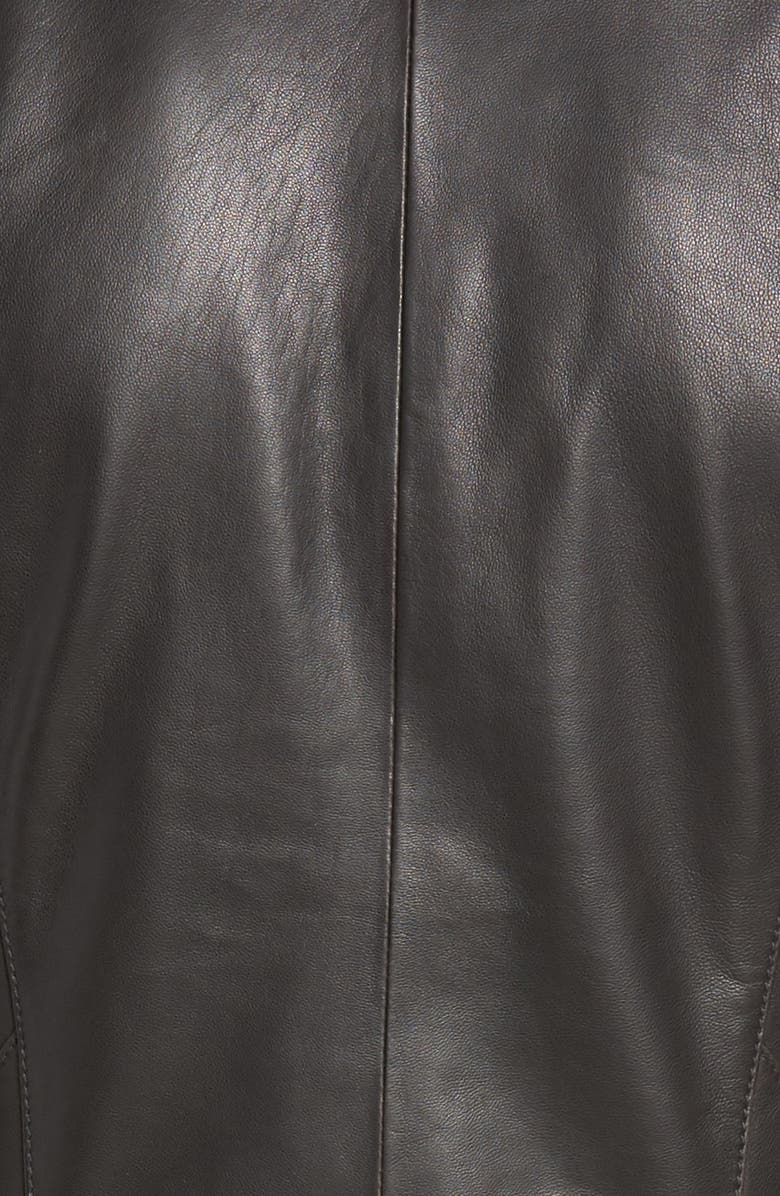 Halogen<sup>®</sup> Asymmetrical Leather Jacket, Alternate, color, 
