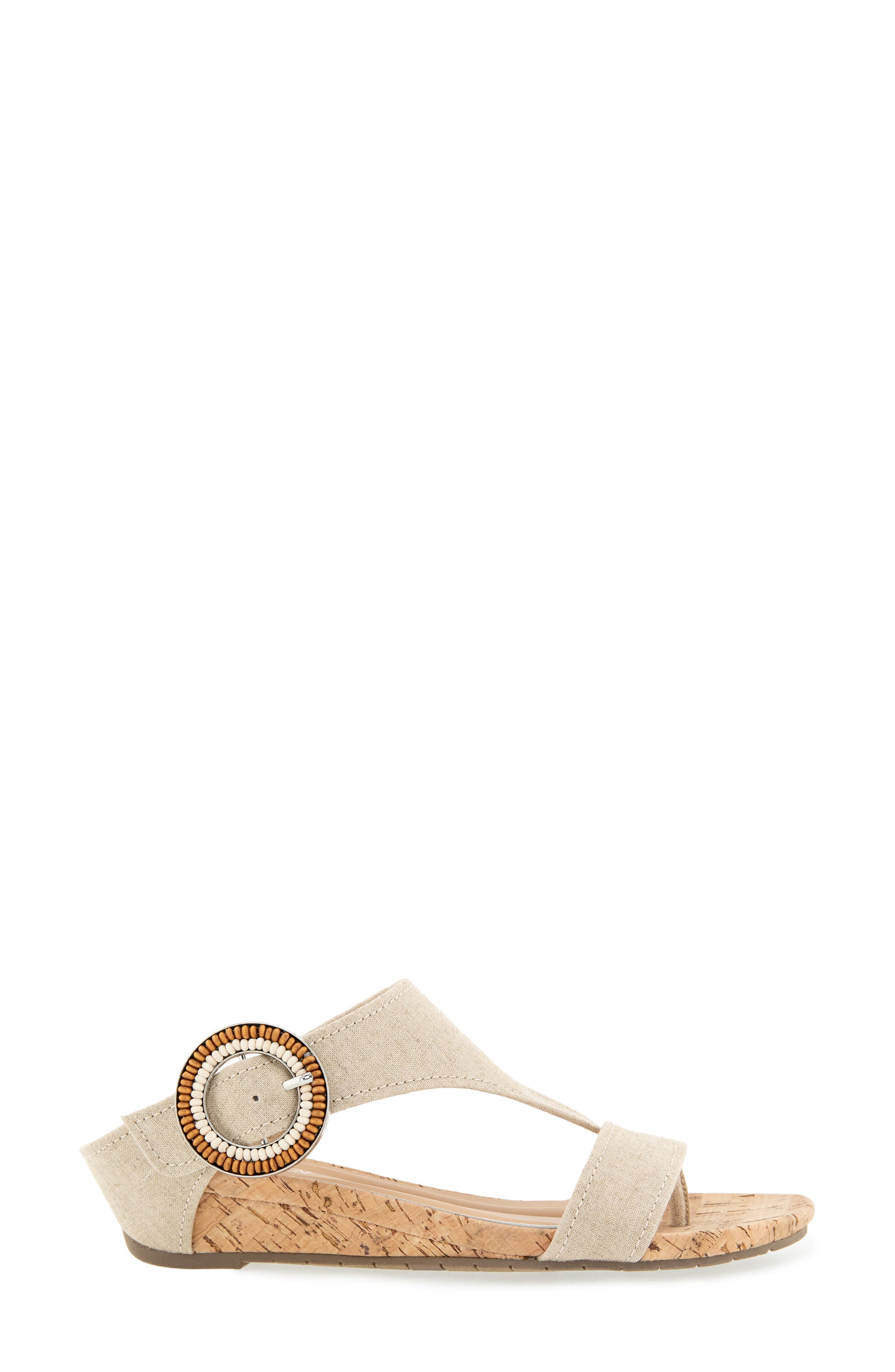 Great Buckle Slide Sandal, Alternate, color, NATURAL PLATINUM