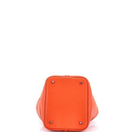 Pre-owned Hermes Hermes Picotin Lock Bag Clemence Mm In Orange