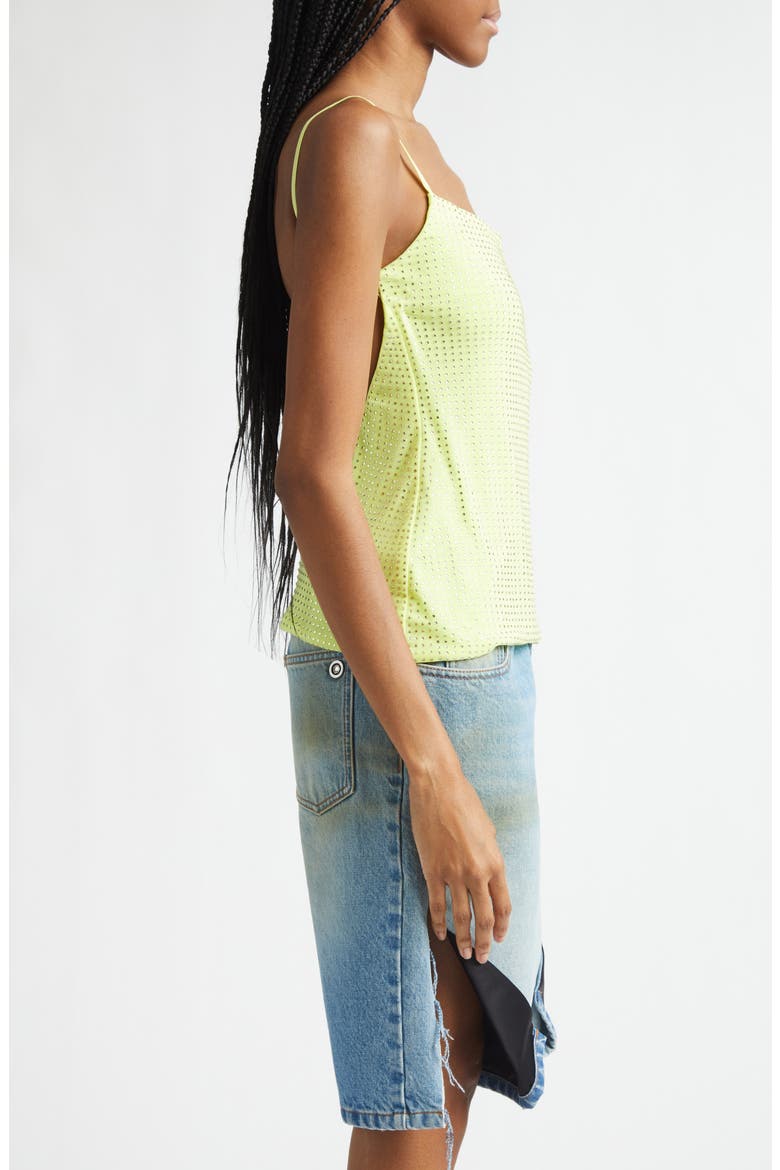 Hotfix Crystal Jersey Camisole, Alternate, color, LIMONCELLO