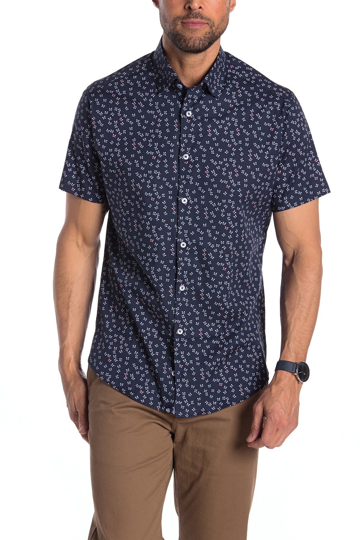 Stone Rose Short Sleeve Regular Fit Woven Shirt (Men) | Nordstromrack
