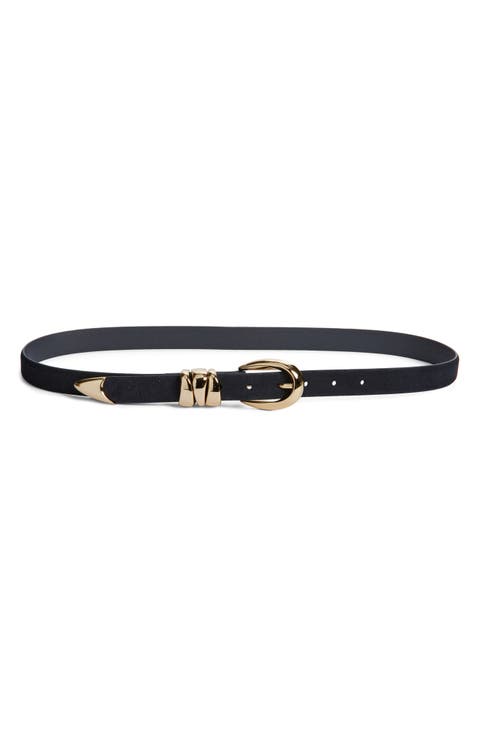 Triple Keeper Suede Belt
