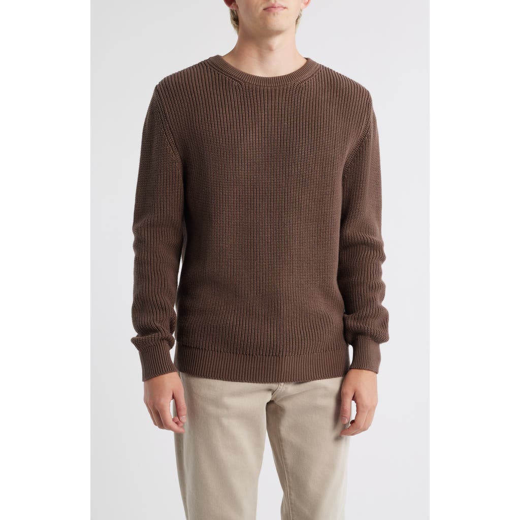 Alex Crane Bay Organic Cotton Sweater In Brown