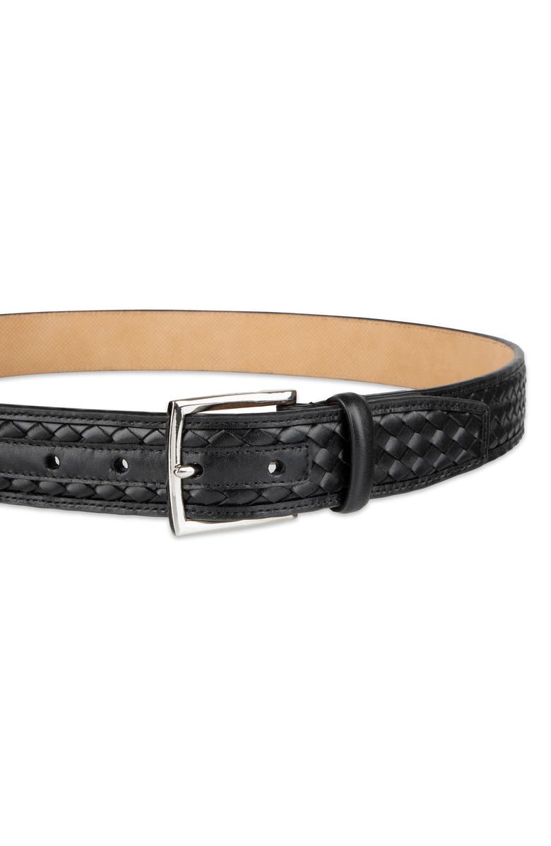 Cole Haan Woven Leather Belt, Alternate, color, Black