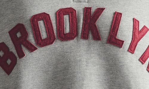 Brooklyn Industries Logo Appliqué Half Zip Sweatshirt In Gray