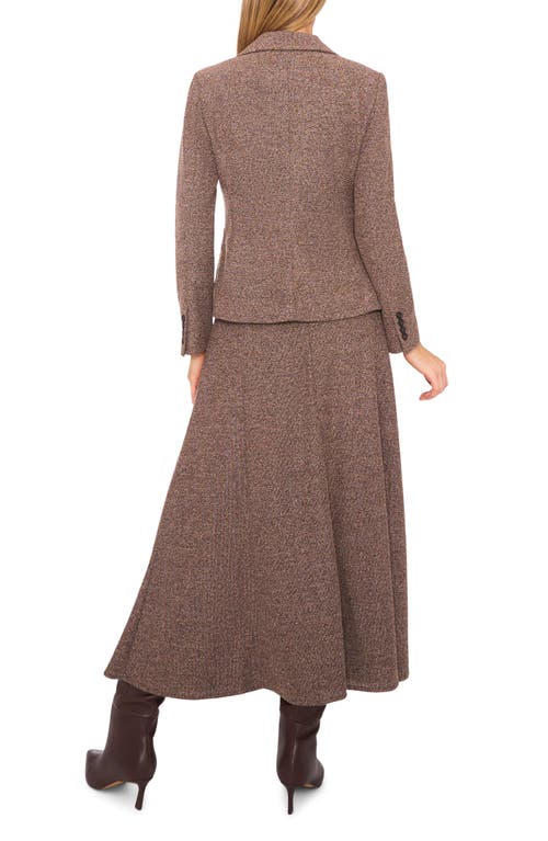Halogenr Halogen(r) One-button Tweed Knit Blazer In Brown