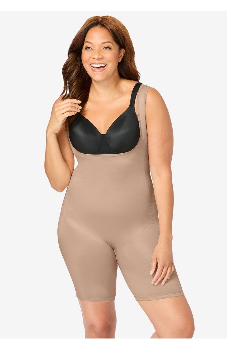 Secret Solutions Power Shaper Firm Control Wear-Your-Own-Bra Body Shaper, Alternate, color, Black