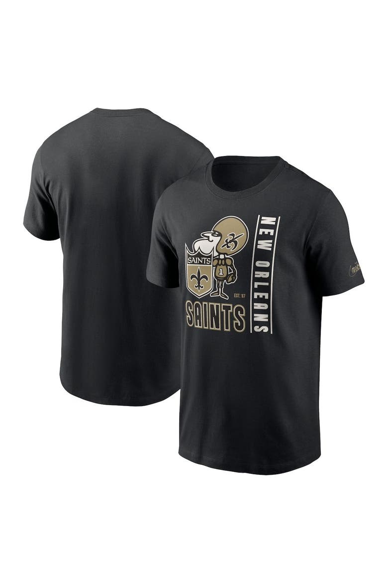 Men's Nike  Black New Orleans Saints Lockup Essential T-Shirt, Main, color, Black