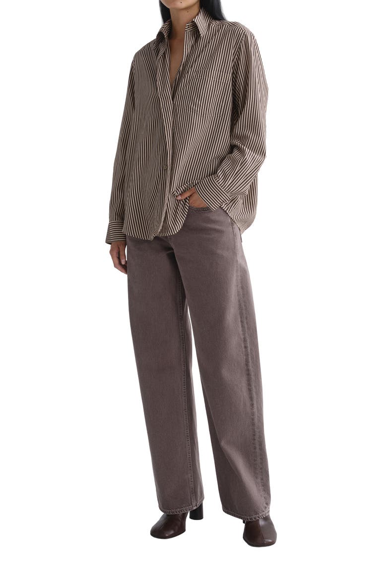 Aris Trace Striped Shirt, Alternate, color, TRACE STRIPE CHOCOLATE TAUPE