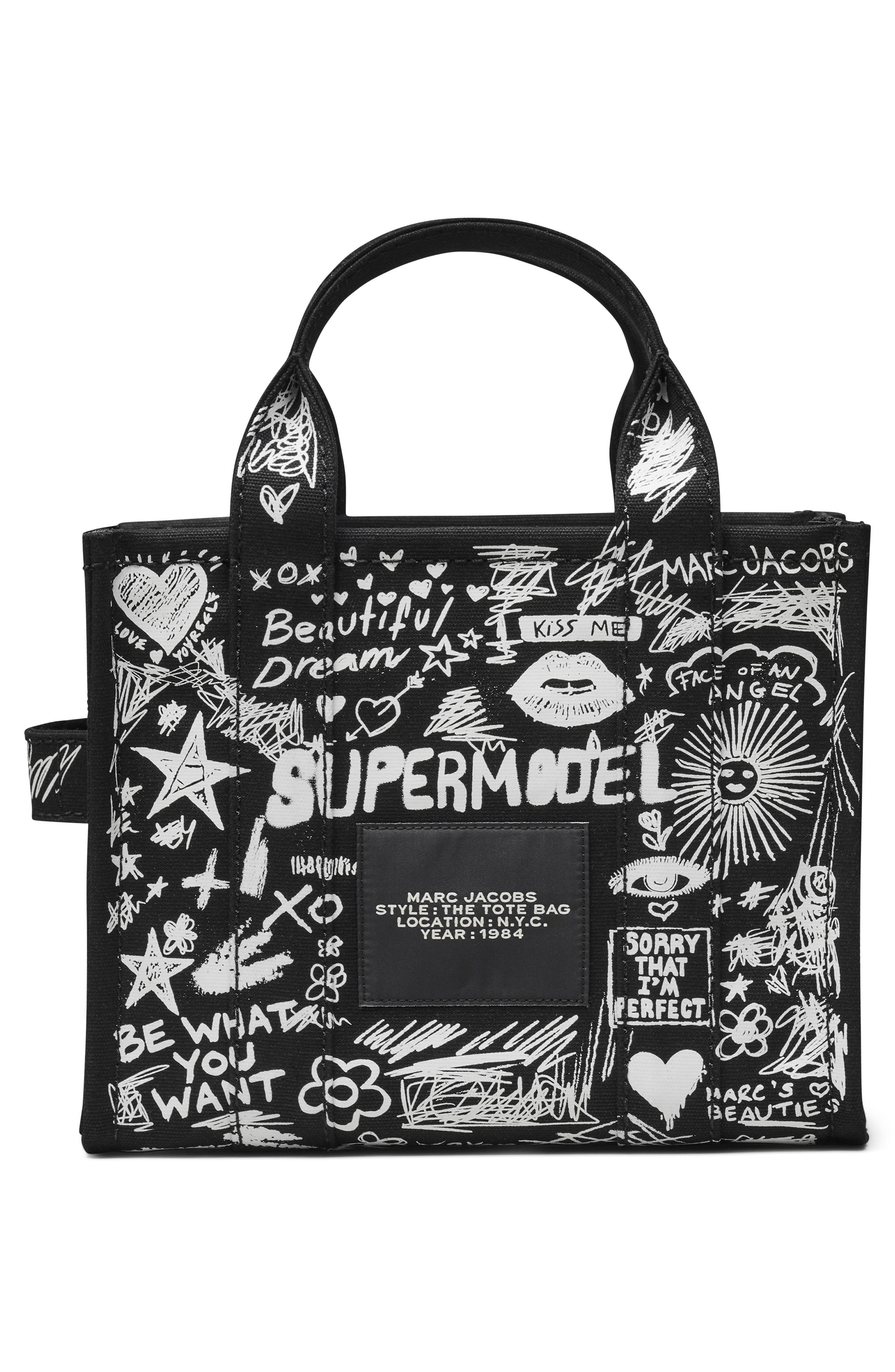 Marc Jacobs The Small Canvas Tote, Alternate, color, Black Multi