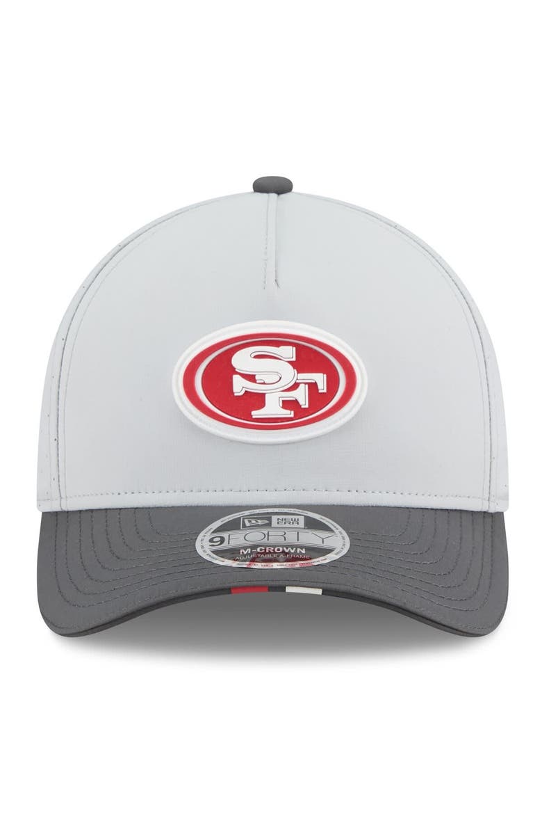 New Era Men's New Era Gray/Graphite San Francisco 49ers 2025 NFL Training Camp A-Frame 9FORTY Adjustable Hat, Alternate, color, Gray