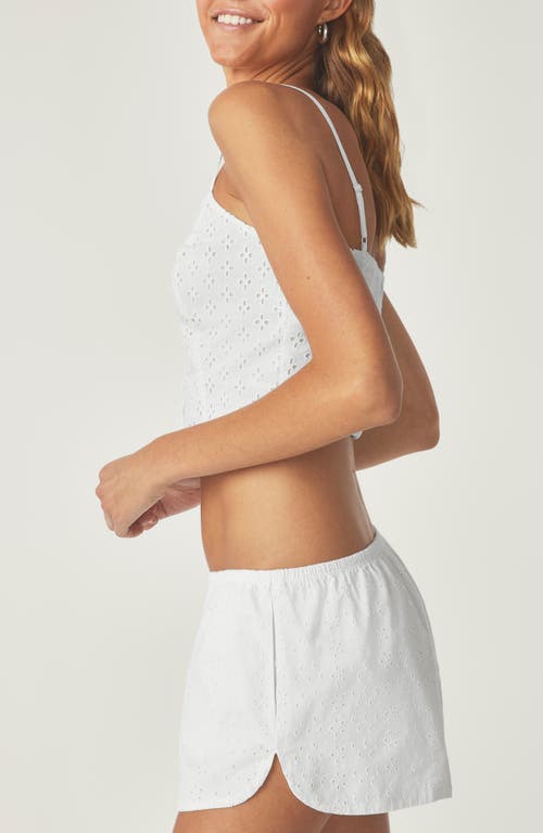 Florence By Mills Eyelet Button-up Camisole In White