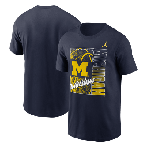 Men's Nike Navy Michigan Wolverines Basketball Refresh T-Shirt