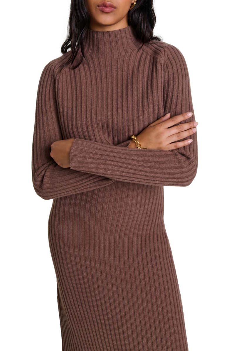 maje 2-in-1 wool maxi dress, Alternate, color,