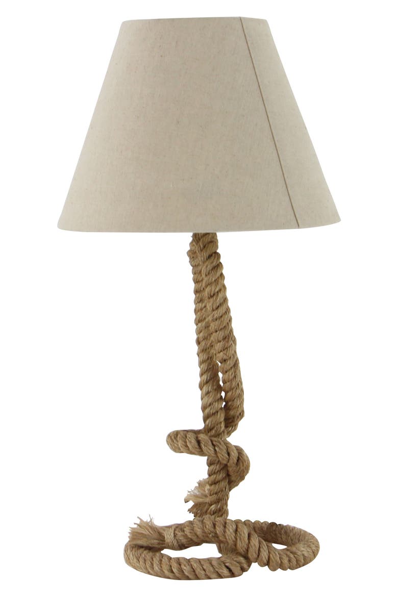 Brown Jute Rustic Table Lamp, Alternate, color, BROWN