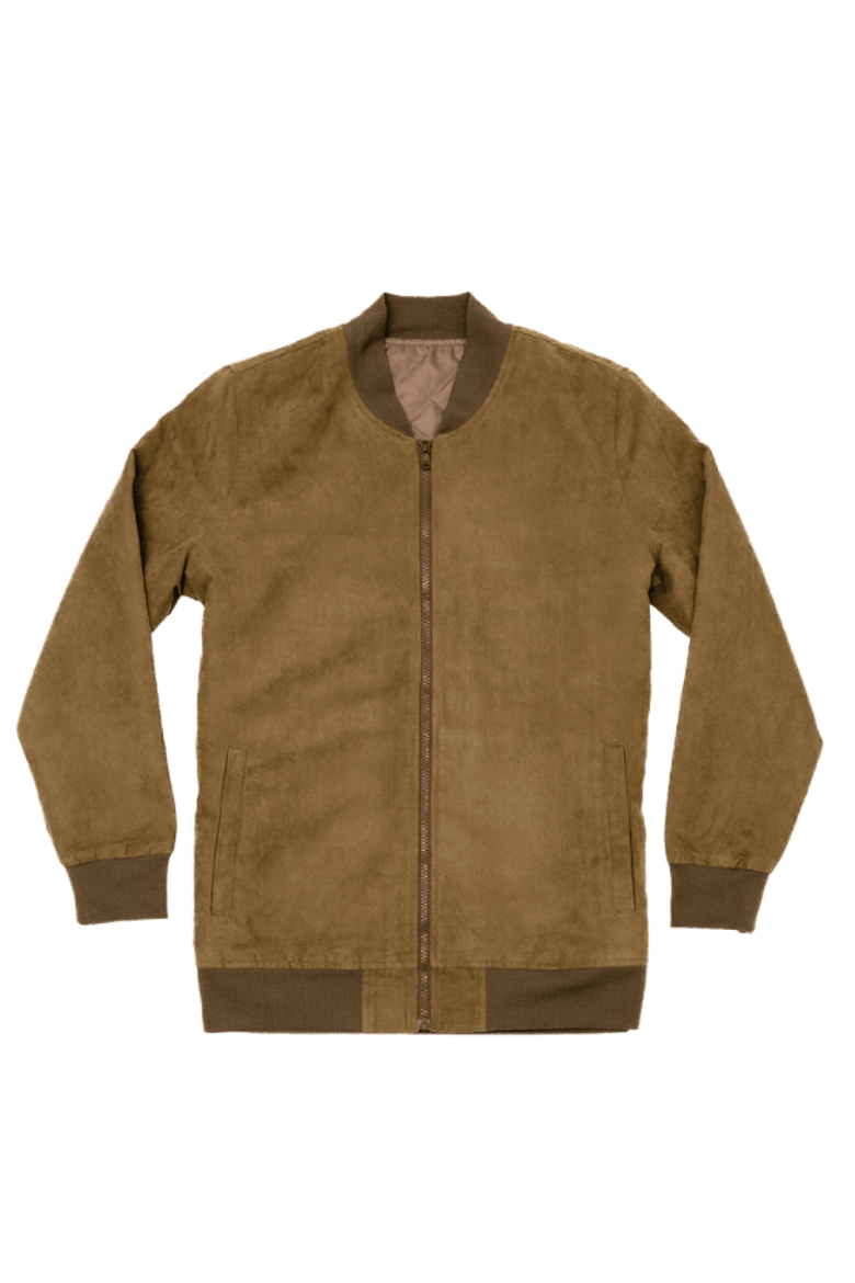 Olive Microfiber Suede Bomber Jacket, Main, color, Olive