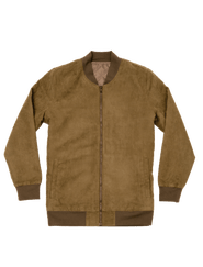Dapper Boi Olive Microfiber Suede Bomber Jacket
