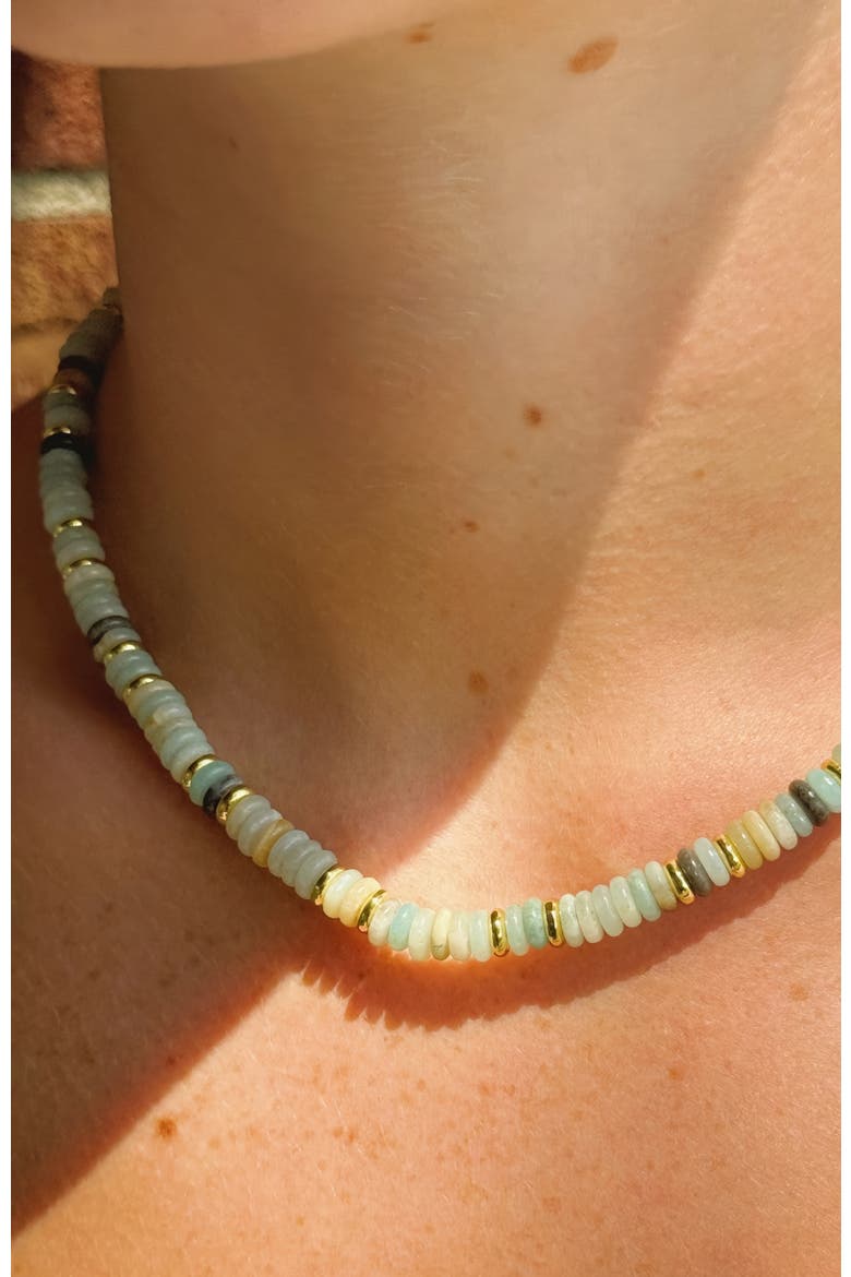 Lila Mixed Gemstone Necklace, Alternate, color, Green / White