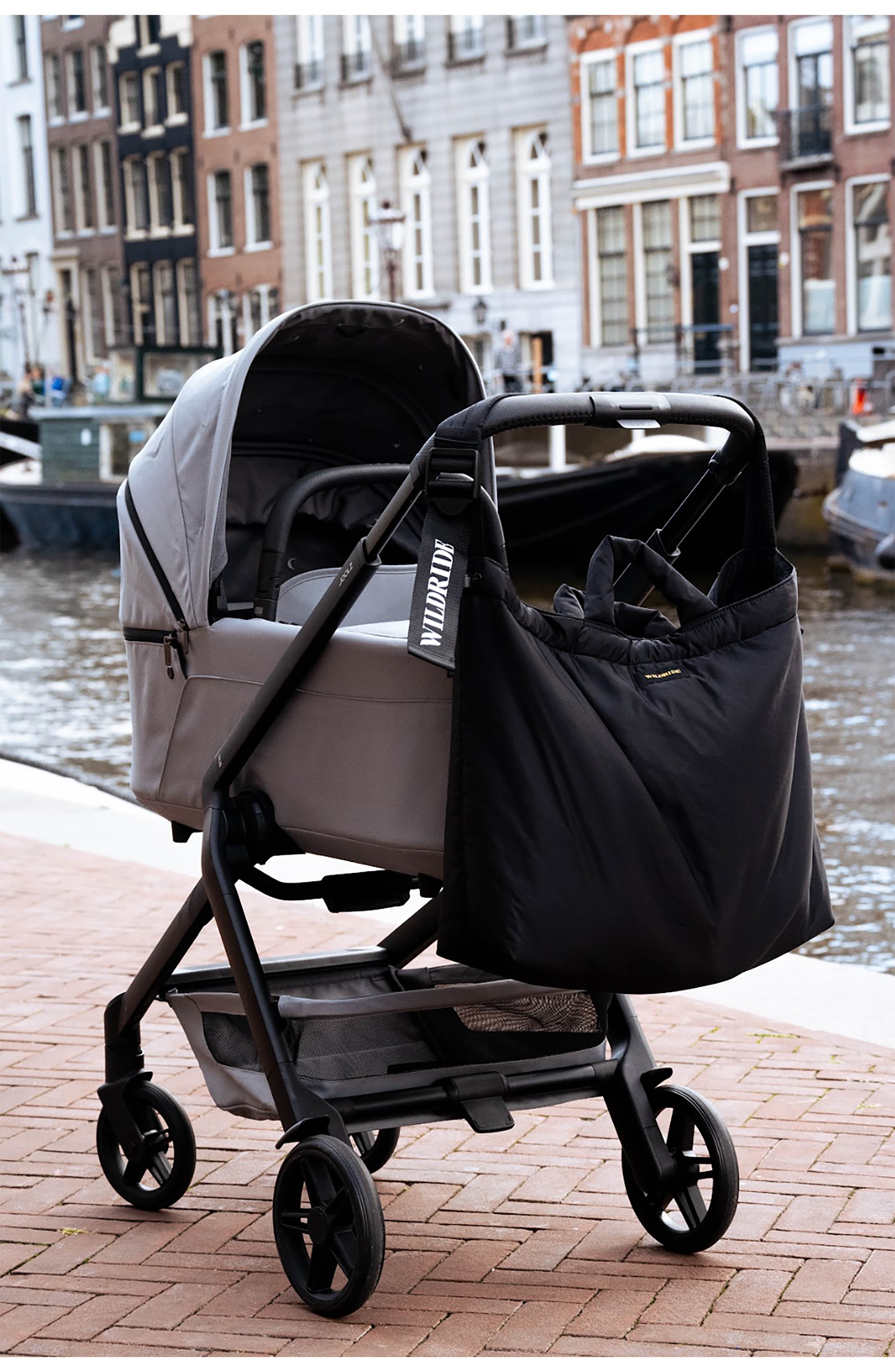 WILDRIDE Mom Diaper Bag, Alternate, color, Black