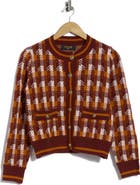 Renee C Houndstooth Plaid Cardigan