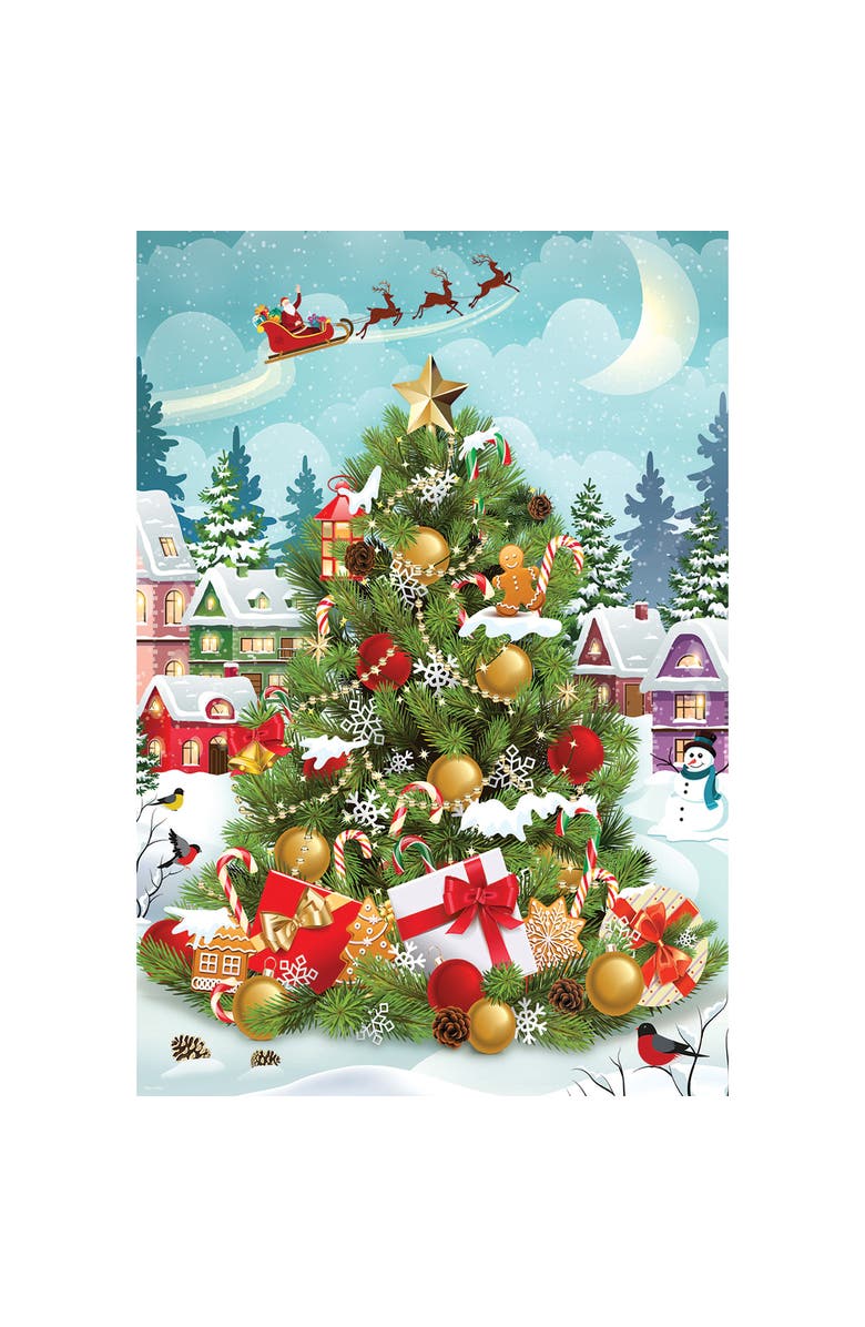 Eurographics Puzzle Tin Christmas Tree 550 Piece Jigsaw, Alternate, color, Multicolored