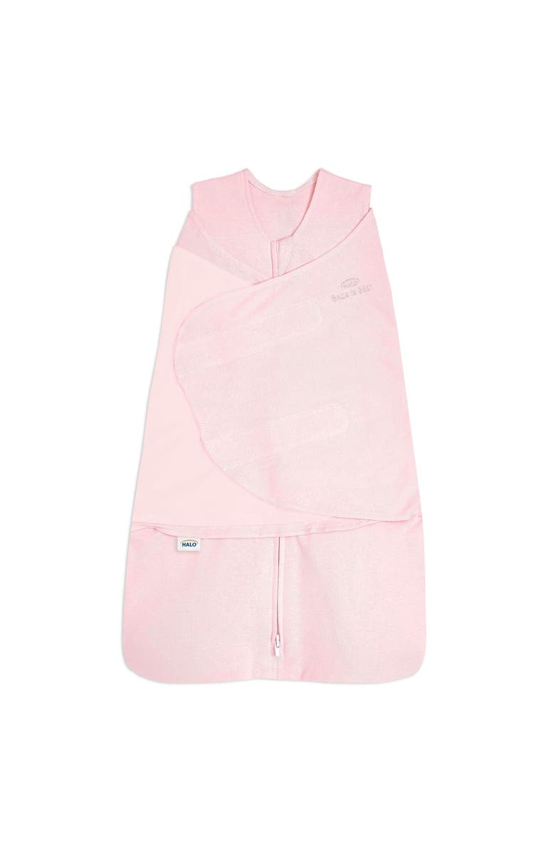 HALO Sleepsack Swaddle 100% Organic Cotton 1.5 TOG Newborn 1-Piece Gift Set with Box, Main, color, Strawberry