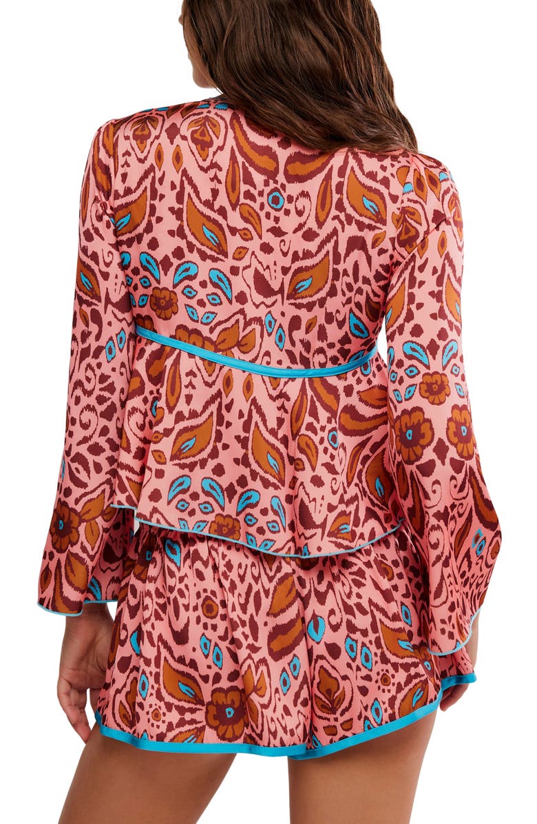 Free People Bed to Brunch Lounge Set, Alternate, color, Salmon Rose Combo