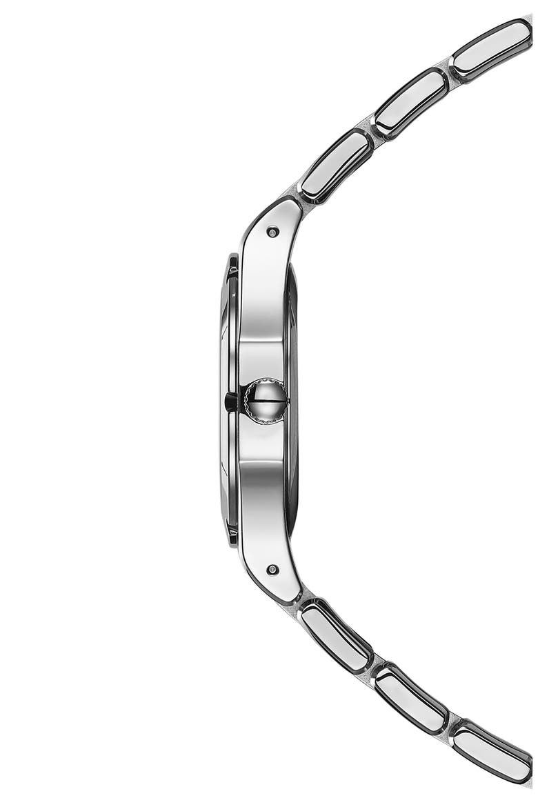 Be Balmain Diamond Moon Phase Bracelet Watch, 33mm, Alternate, color, STAINLESS STEEL