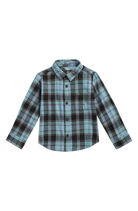 Kids' Caden Plaid Long Sleeve Flannel Shirt (Little Kid)