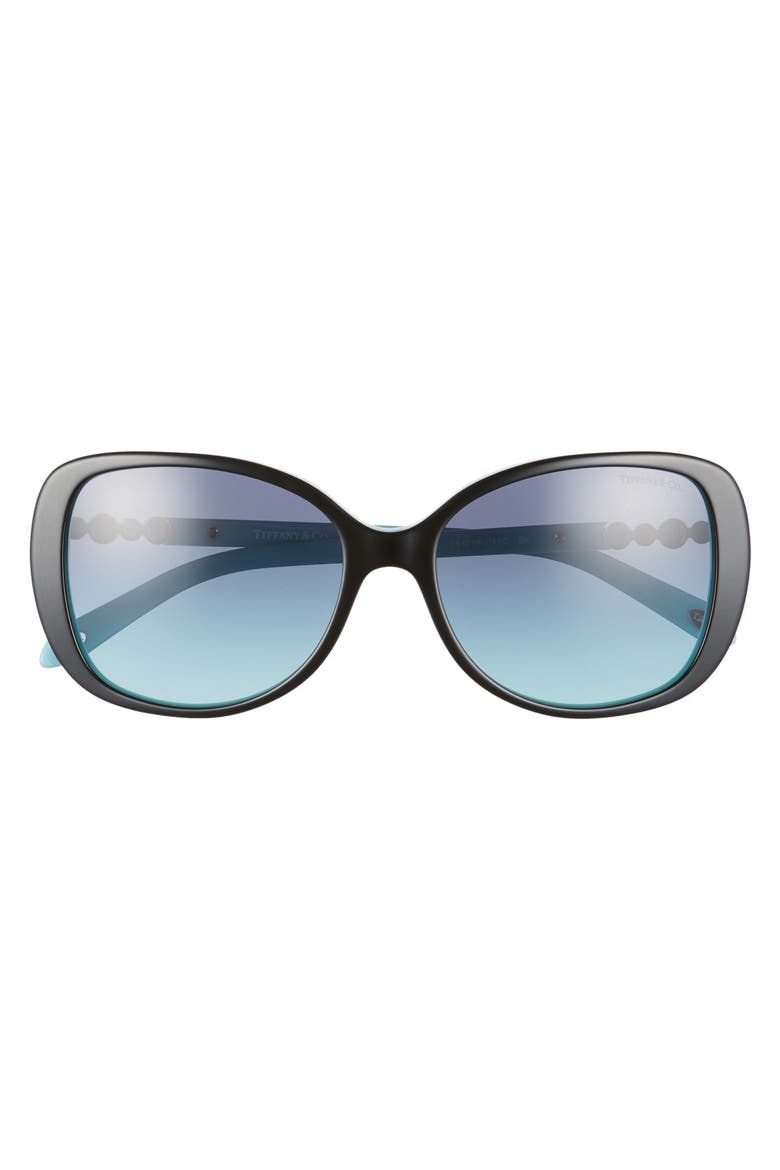 55mm Gradient Butterfly Sunglasses, Alternate, color, BLACK/ BLUE GRADIENT