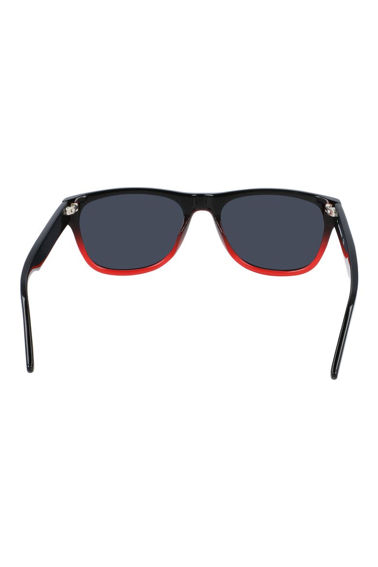 All Star® 57mm Rectangle Sunglasses, Alternate, color, CRYSTAL SMOKE/POPPY GRADIENT