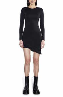 Et Ochs Nevaeh Asymmetric Long Sleeve Minidress