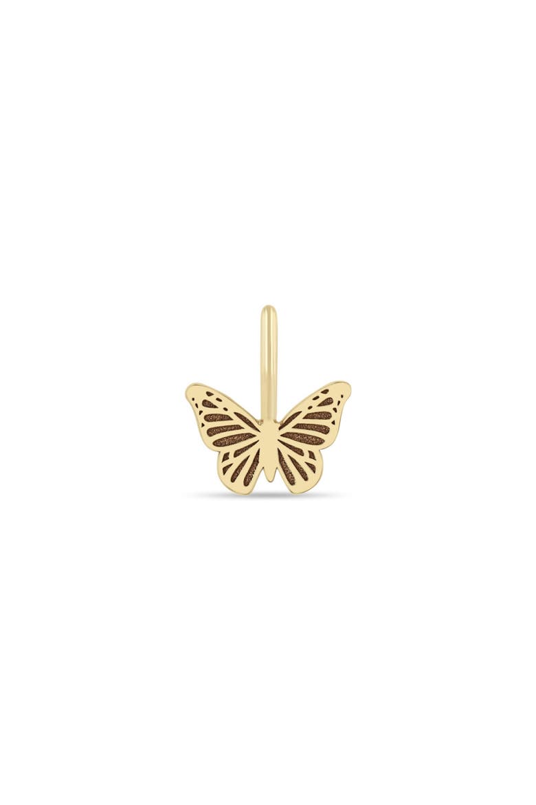 Midi Bitty Butterfly Charm, Main, color, YELLOW GOLD