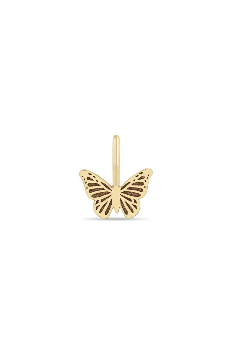 Zoë Chicco Midi Bitty Butterfly Charm, Main, color, Yellow Gold
