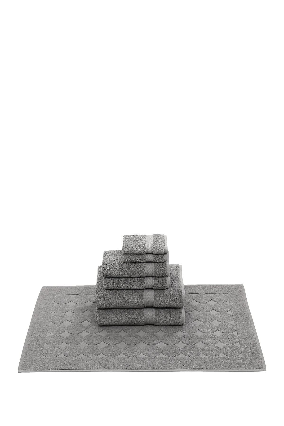 Linum Home Textiles Sinemis Terry 7-Piece Towel Set - Dark Grey