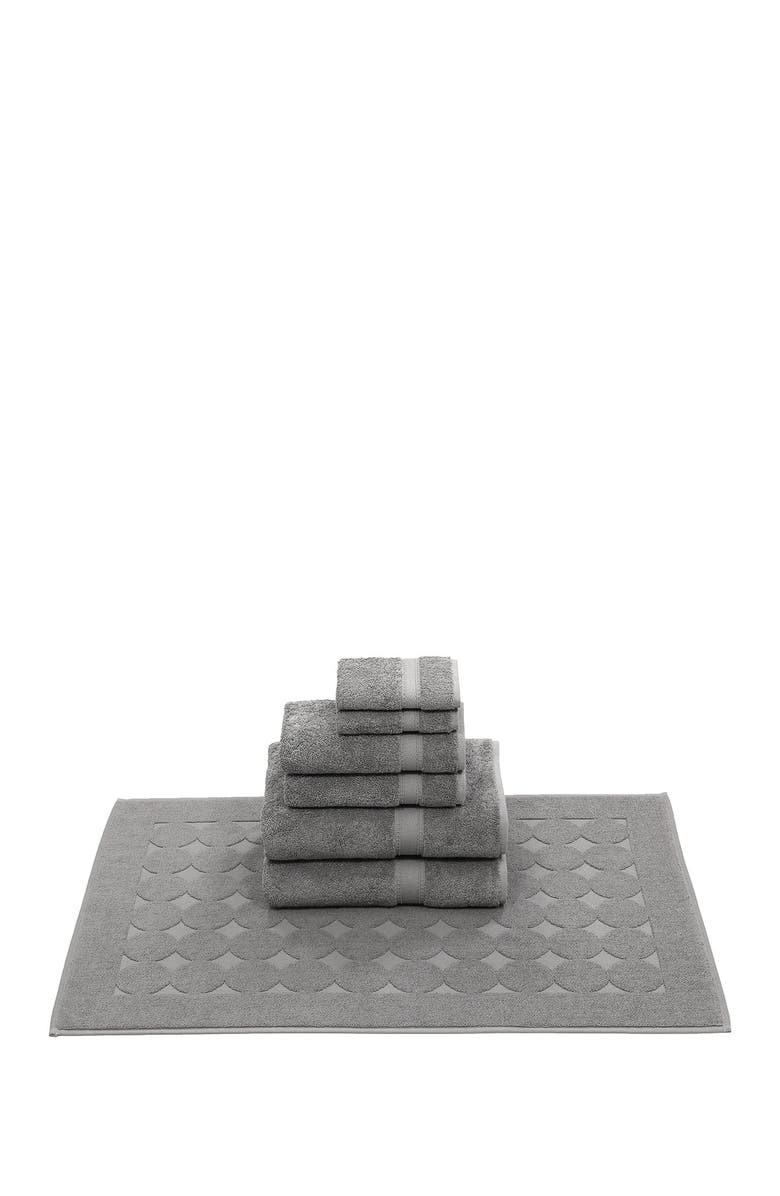 Linum Home Textiles Sinemis Terry 7-Piece Towel Set - Dark Grey, Main, color, Dark Grey