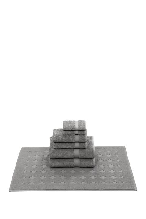 Sinemis Terry 7-Piece Towel Set - Dark Grey