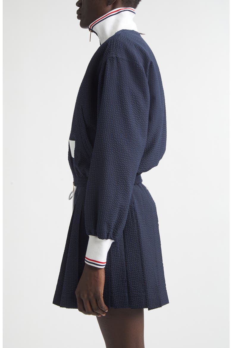 Wool Seersucker Track Jacket, Alternate, color, NAVY