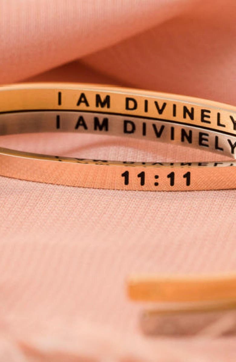 Mantra Angel Number 1111 bracelet, Alternate, color, Silver