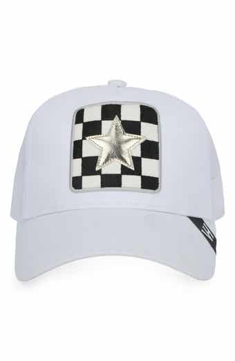 Embroidered Star Patch Mesh Panel Trucker Hat