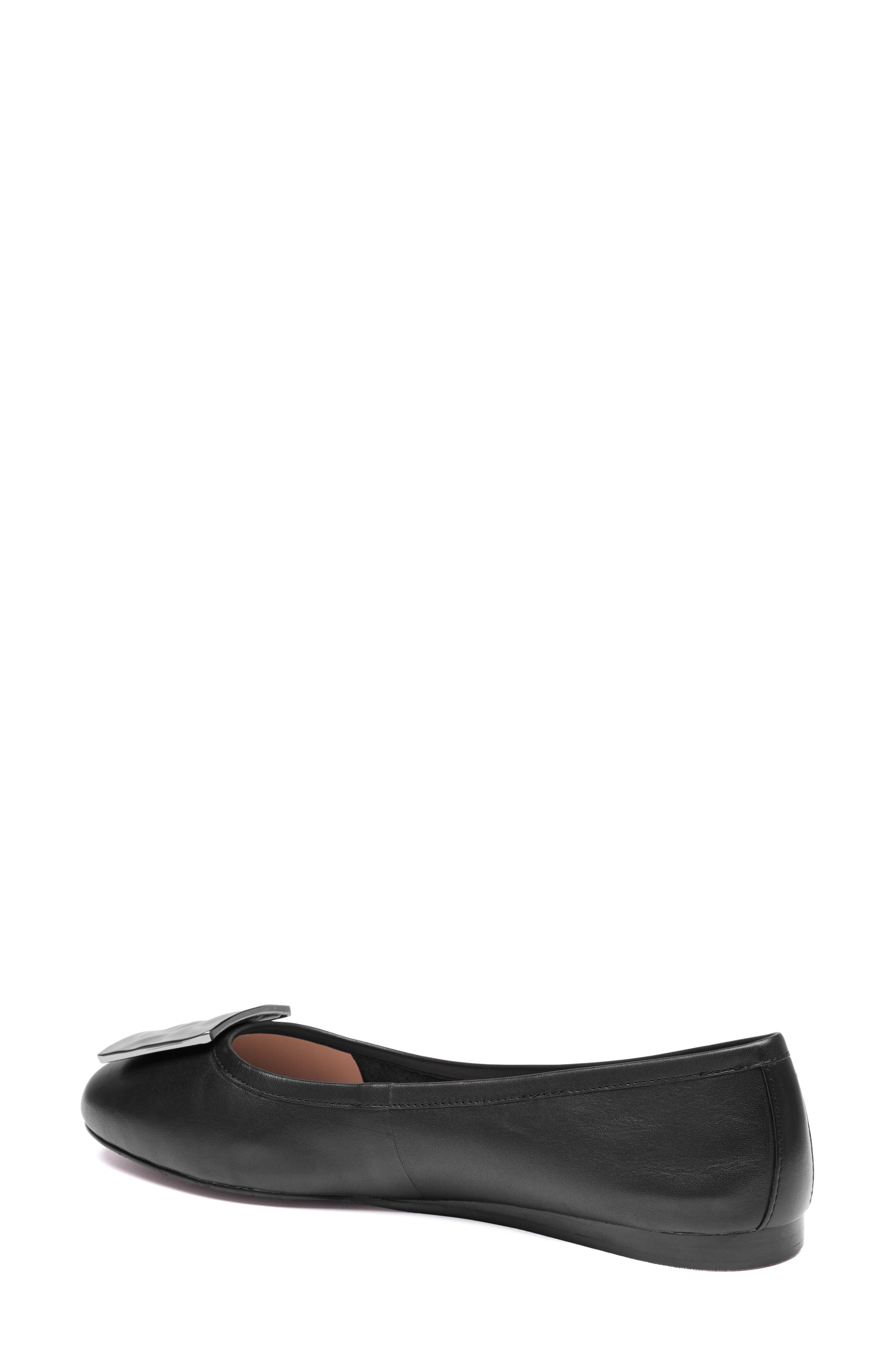 Claire Ornamental Flat, Alternate, color, BLACK NAPPA LEATHER