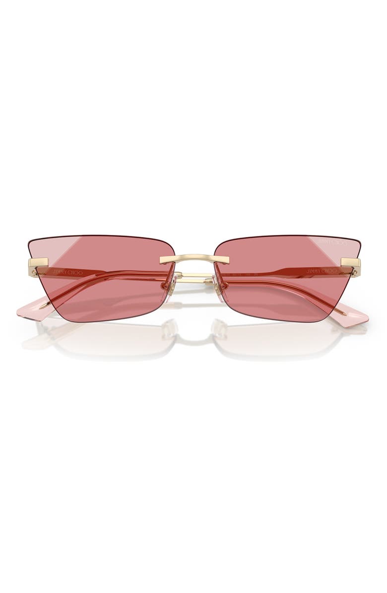 Jimmy Choo 60mm Cat Eye Sunglasses, Alternate, color, Pink Grad